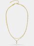 VOGUE | 925 Sterling Silver Double-Chain Necklace with Pearl