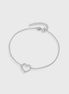 VOGUE | 925 Sterling Silver Bracelet with Open Heart & Zircon Stones