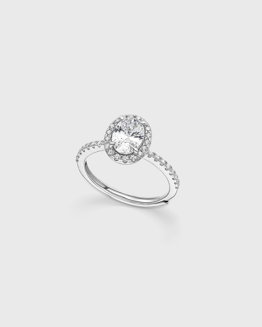 VOGUE | Solitaire Ring in 925 Sterling Silver with Zircon Stone