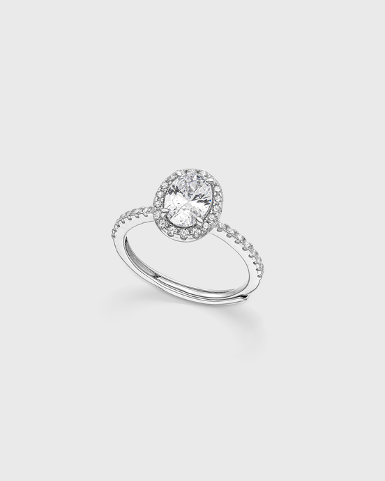 VOGUE | Solitaire Ring in 925 Sterling Silver with Zircon Stone