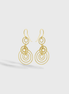 VOGUE | Gold-Plated 925 Sterling Silver Earrings with Asymmetric Hoops