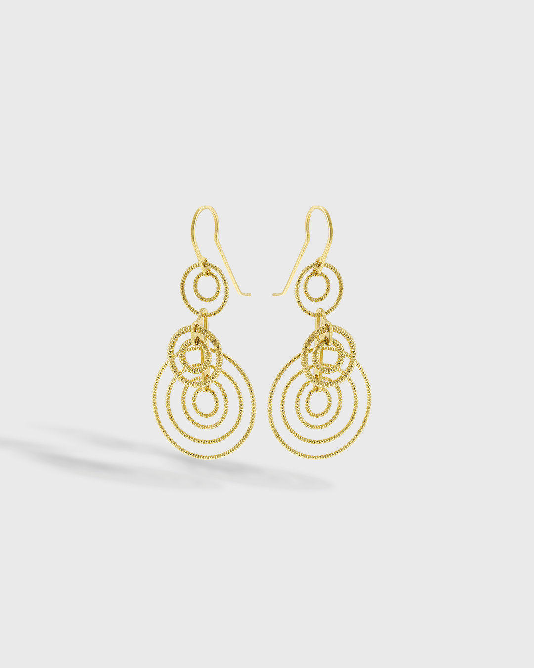 VOGUE | Gold-Plated 925 Sterling Silver Earrings with Asymmetric Hoops