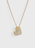 VOGUE | Women’s 925 Sterling Silver Rose-Gold Heart Necklace with Zircon Stones