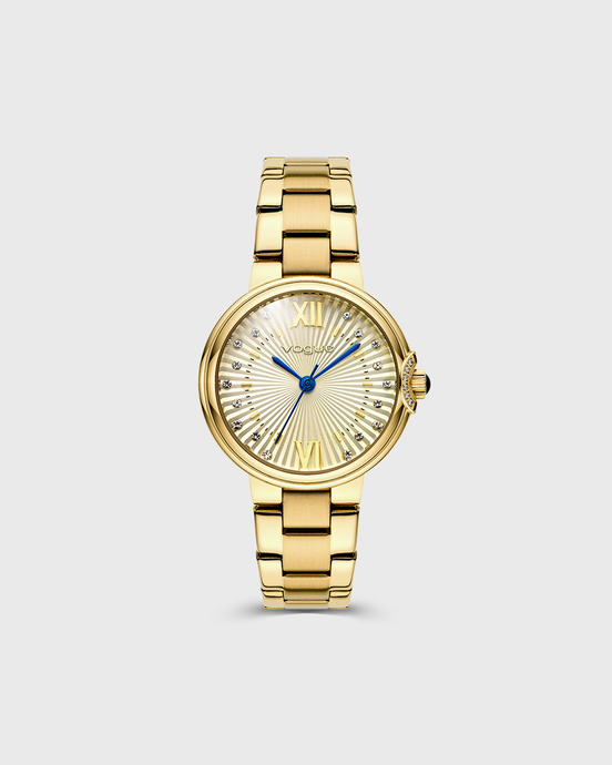 VOGUE | Carmen Mini Crystals Watch with Gold Stainless Steel Bracelet