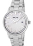 3GUYS Silver Stainless Steel Watch with White Textured Dial