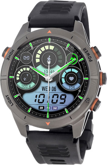 Ρολόι 3GUYS Smartwatch Black Stainless Steel Bracelet