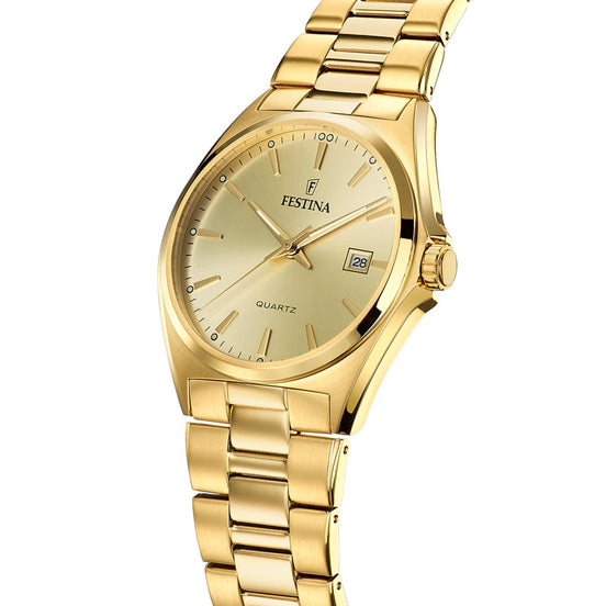 FESTINA | Men’s Quartz Watch with Gold Bracelet & Gold Dial