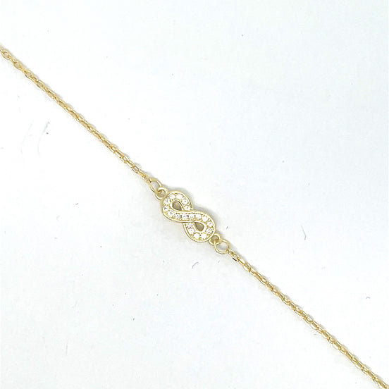 Infinity Pavé Bracelet (Gold Tone)
