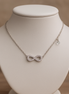 Stainless Steel Infinity Necklace with Zircon Stones