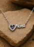 Stainless Steel “Nona” Heart Necklace with Evil Eye