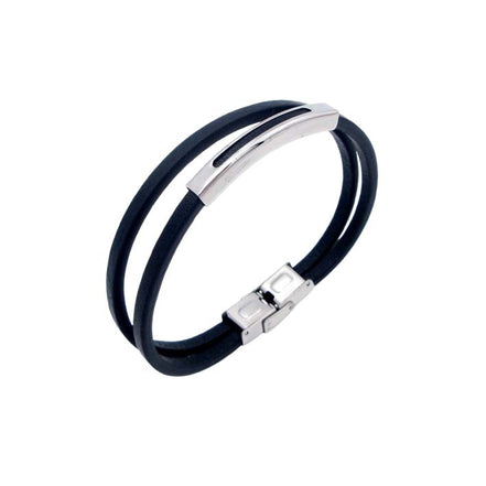 Black Double-Strand Men's Bracelet