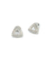 Sterling Silver Pavé Triangle Stud Earrings