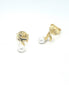 Gold-Tone Sterling Silver Pearl Wave Stud Earrings