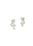 Sterling Silver Treble Clef Stud Earrings