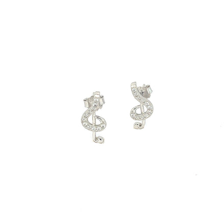 Ohrstecker aus Sterlingsilber mit Violinschlüssel