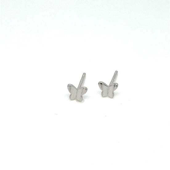 Sterling Silver Butterfly Stud Earrings