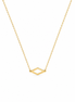 Gold Plated 925 Silver Diamond Shape Necklace