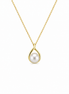 Pearl Drop Necklace Gold Plated in Sterling Silver 925