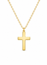 Minimal Gold Plated Cross Necklace in Sterling Silver 925