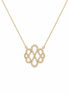 Elegant Lace Pendant Necklace – Sterling Silver 925 Gold Plated