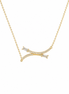 Curved Spark Necklace – Sterling Silver 925 Gold Plated