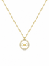 Infinity Circle Necklace – Sterling Silver 925 Gold Plated