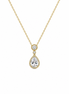 Radiant Drop Necklace – Sterling Silver 925 Gold Plated
