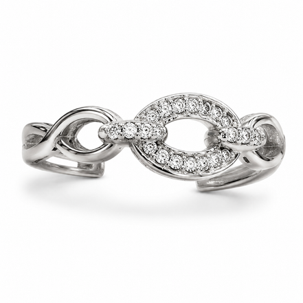 Sterling Silver Pavé Infinity Ring