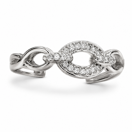 Sterling Silver Pavé Infinity Ring