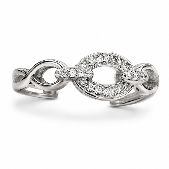 Sterling Silver Pavé Infinity Ring