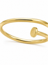 Gold Nail Wrap Ring in Sterling Silver 925