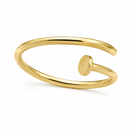 Gold Nail Wrap Ring in Sterling Silver 925