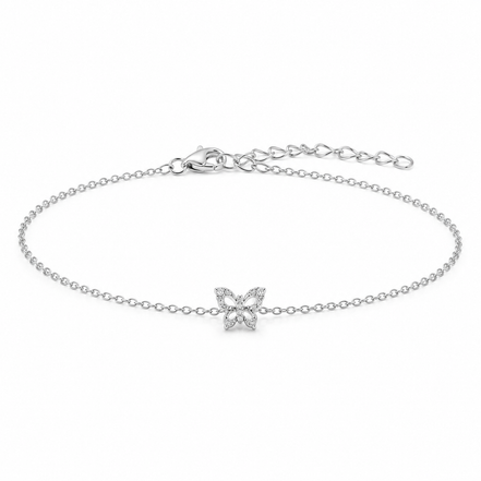 Butterfly Chain Bracelet in Sterling Silver 925