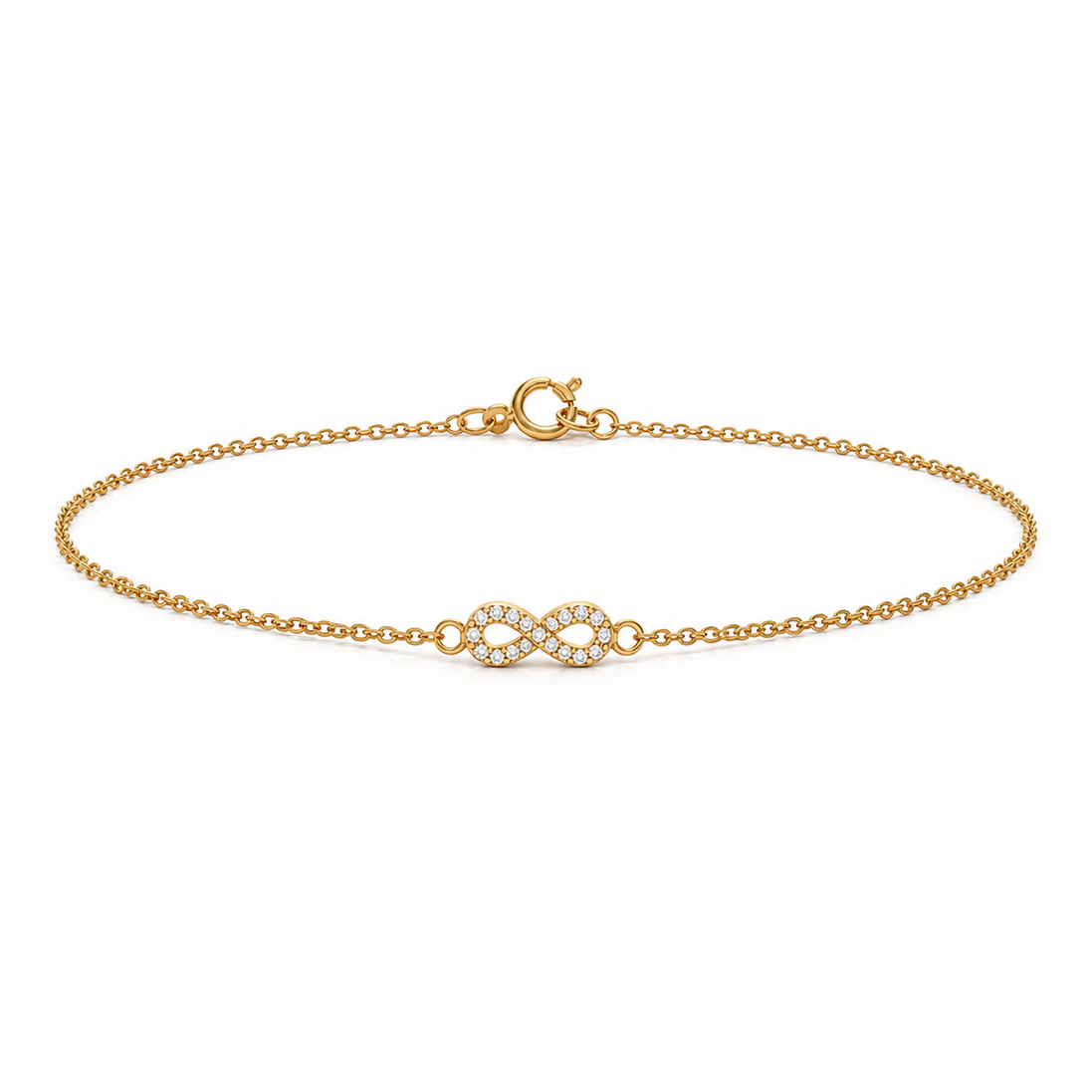 Βραχιόλι Infinity Pavé (Χρυσό)