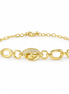 Sculptural Leaf Link Bracelet in Gold Plated Sterling Silver 925
