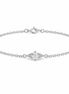 Round Solitaire Bracelet in Sterling Silver 925