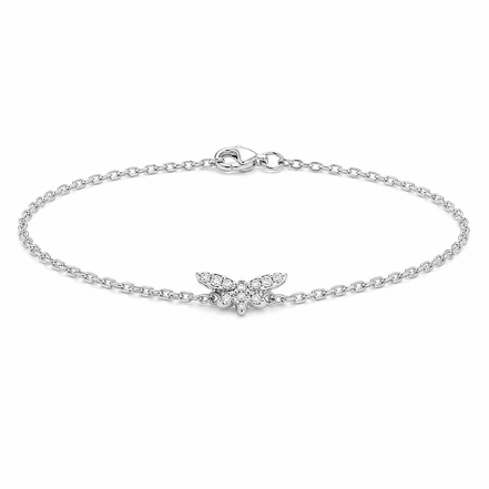 Pavé Butterfly Bracelet in Sterling Silver 925