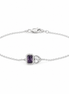 Amethyst & Heart Bracelet in Sterling Silver 925
