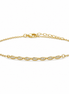 Twisted Pavé Bar Bracelet in Gold Plated Sterling Silver 925