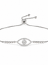 Pavé Evil Eye Slider Bracelet in Sterling Silver 925