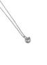 Stainless Steel Necklace with Small Crystal Pendant