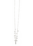 Long Stainless Steel Necklace with Metal Accents