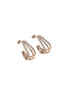 PUPPIS Rose Gold-Tone Multi-Band Hoop Earrings