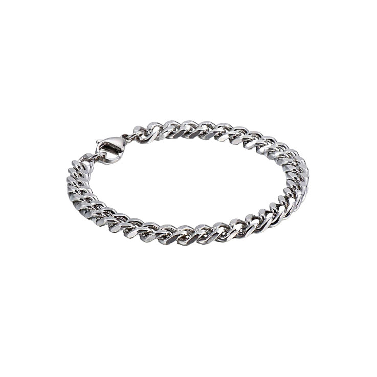 Herren-Cuban-Gliederarmband aus Edelstahl