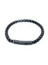 Herrenarmband aus schwarzen Edelstahlperlen