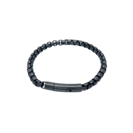Herrenarmband aus schwarzen Edelstahlperlen