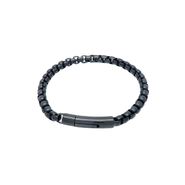 Herrenarmband aus schwarzen Edelstahlperlen