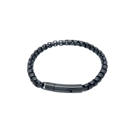 Herrenarmband aus schwarzen Edelstahlperlen
