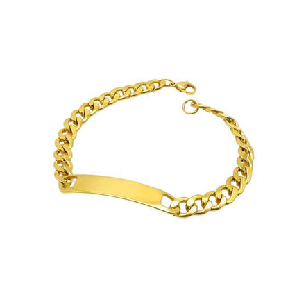 Men's Gold Stainless Steel ID Bracelet