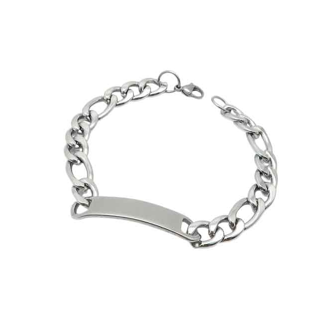 Men's Stainless Steel ID Chain Bracelet